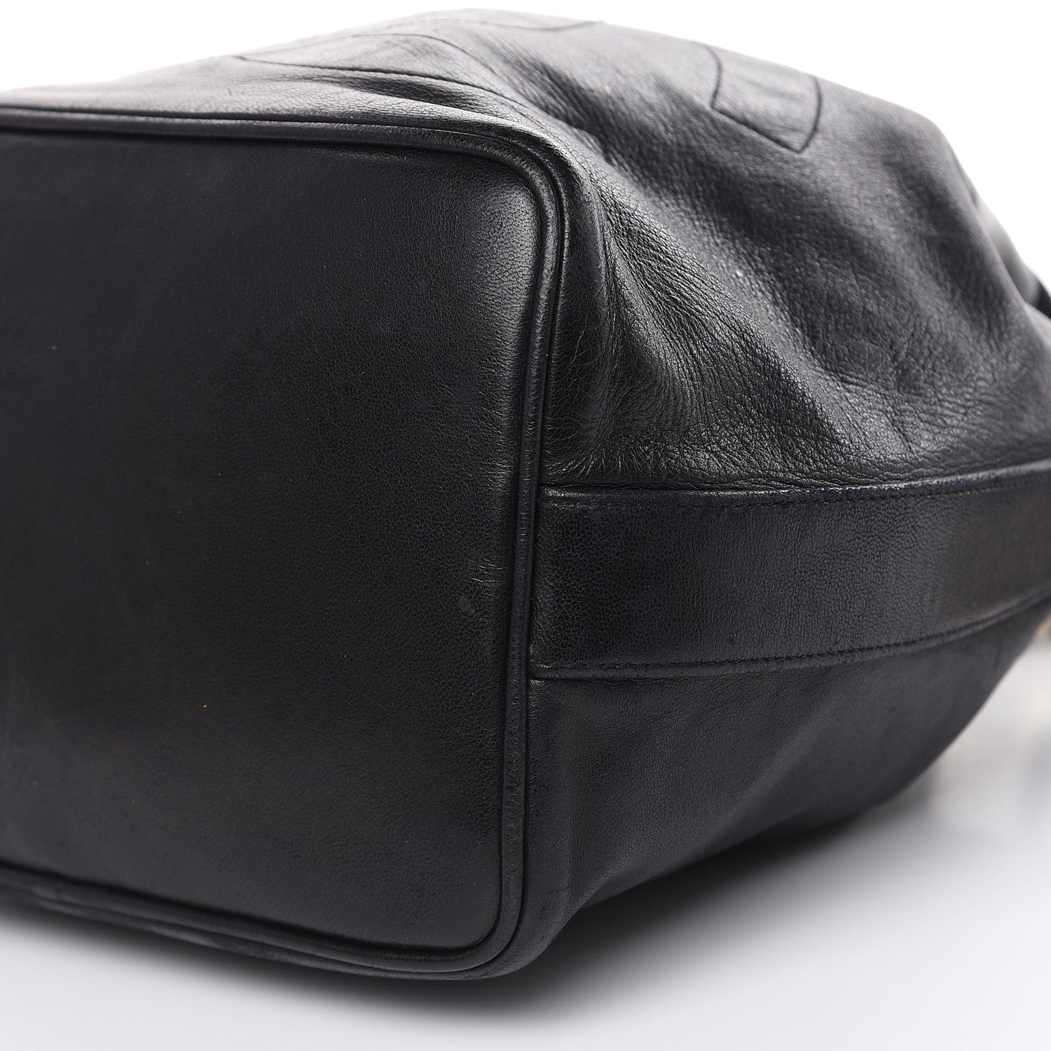 Chanel Lambskin CC Drawstring Shoulder Bag Black 9 of 19