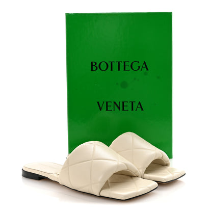 Bottega Veneta Nappa Quilted Rubber Lido Flat Sandals 41 Wax 9 of 9