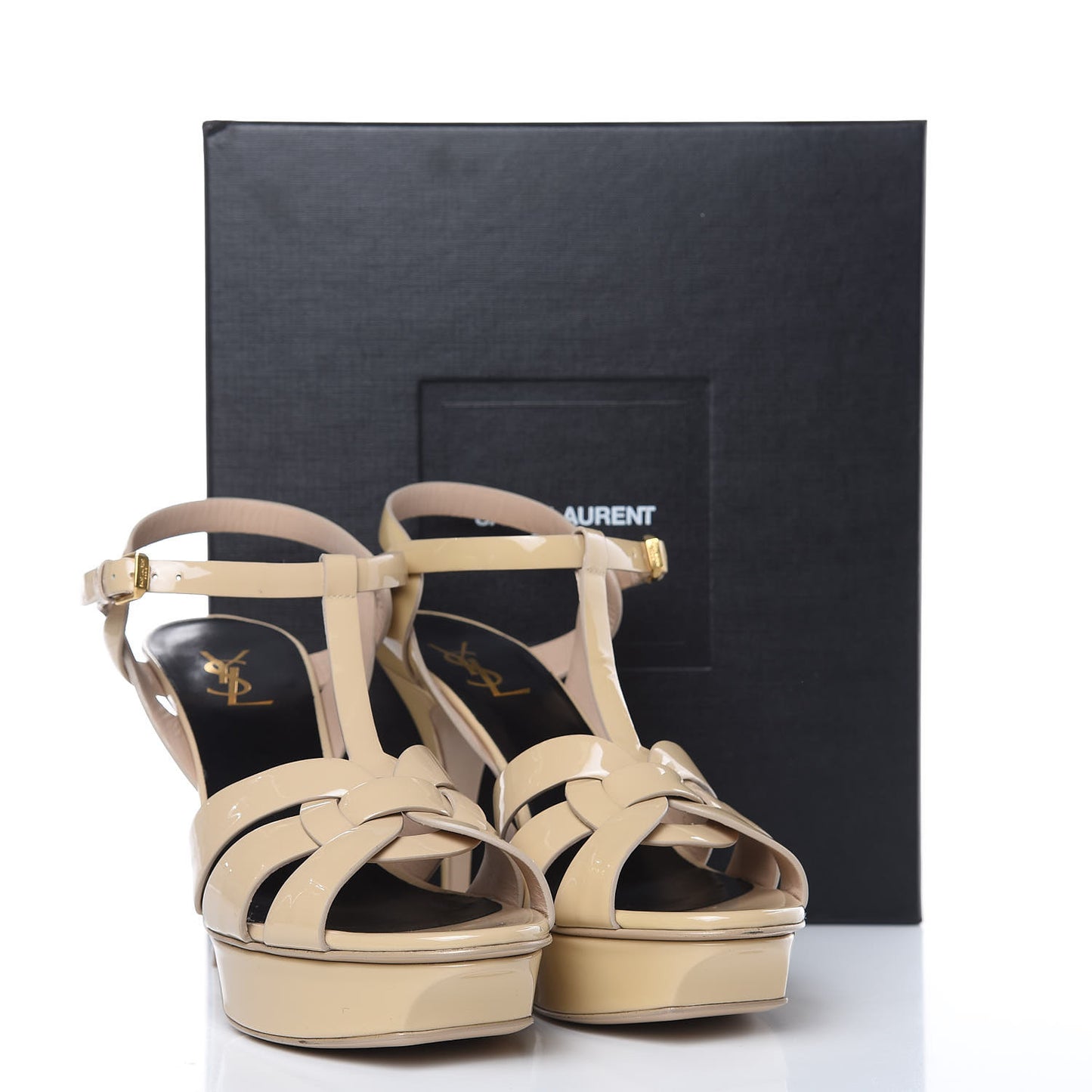 Calfskin Tribute 75 Platform Sandals 41 Nude Powder