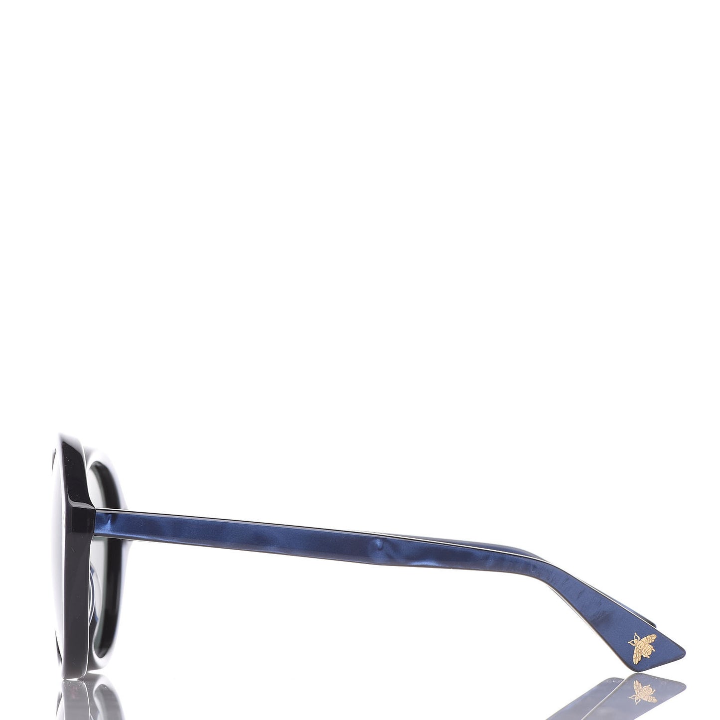 Acetate Round Sunglasses GG 0023S Blue Grey