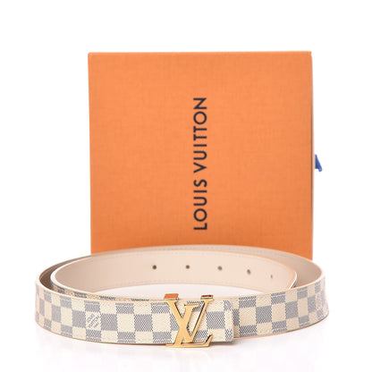 Louis Vuitton Mini Damier Azur 25mm LV Initiales Belt 90 36 9 of 9