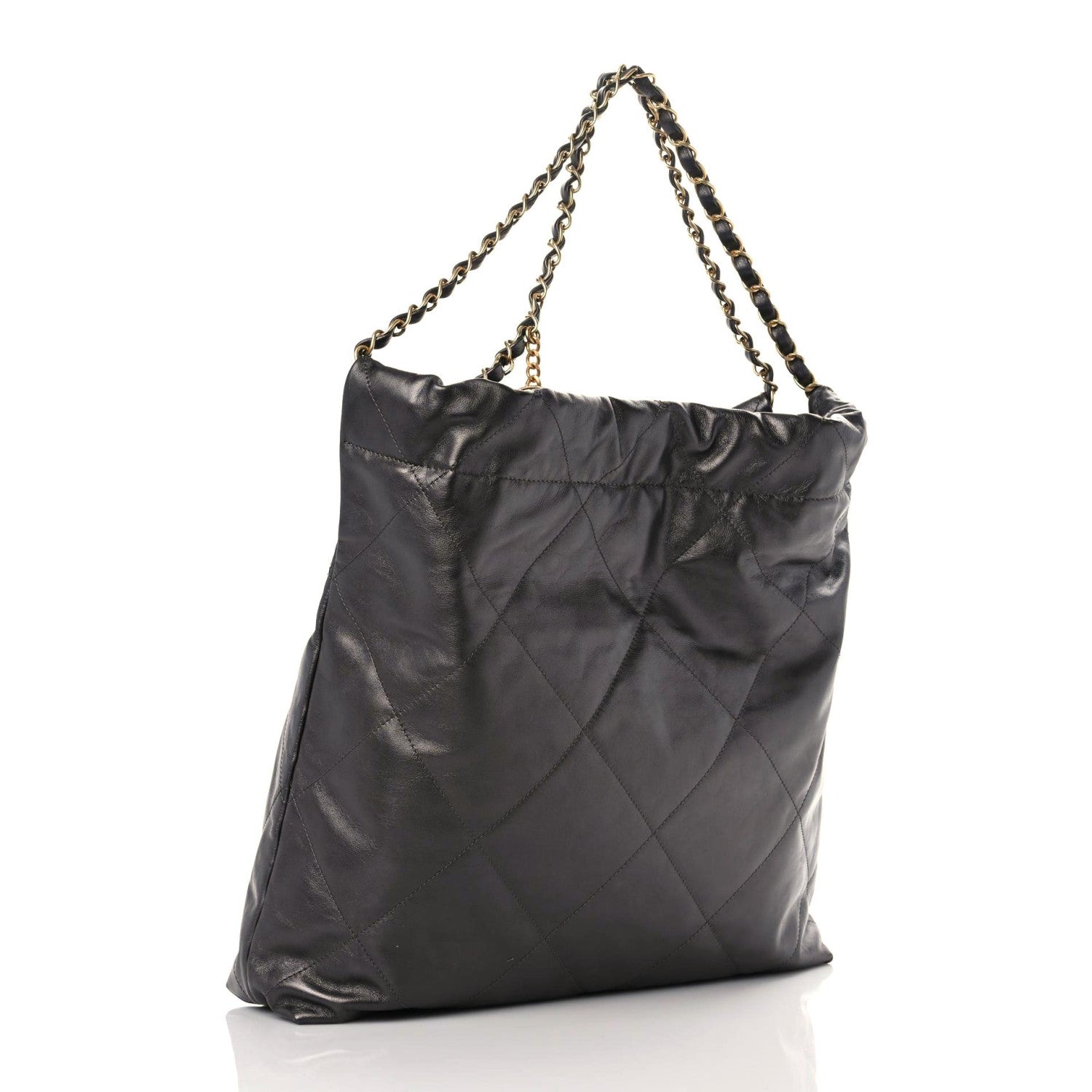 Chanel Metallic Calfskin Quilted Small Chanel 22 Ruthenium 4 of 10