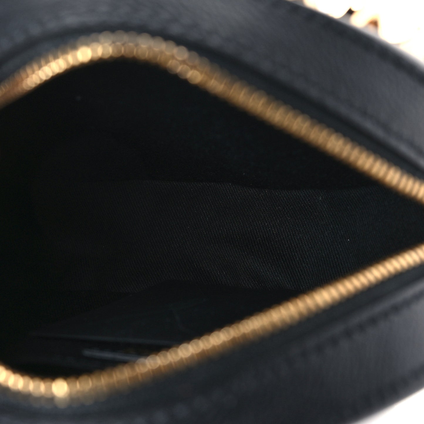 Grained Calfskin Mini La Medusa Disco Round Crossbody Bag Black