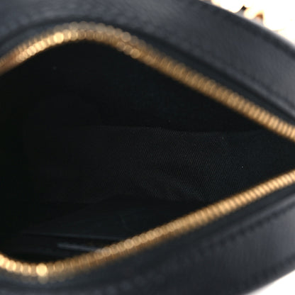 Versace Grained Calfskin Mini La Medusa Disco Round Crossbody Bag Black 5 of 7