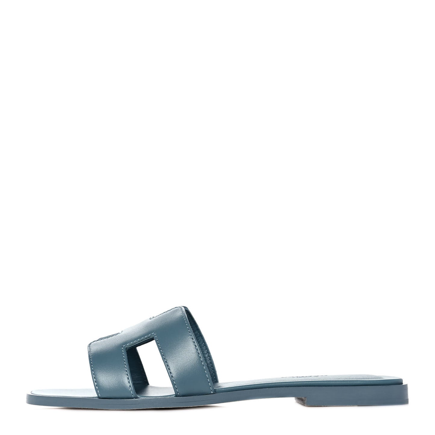 Box Calfskin Oran Sandals 37 Bleu Pinede
