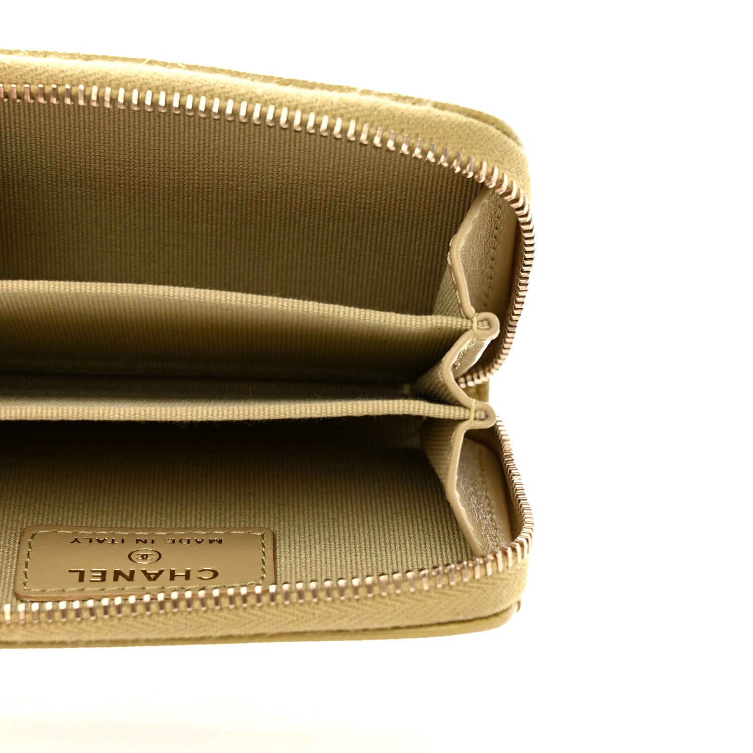 Chanel Caviar Quilted Zip Around Coin Purse Wallet Light Green 5 of 8