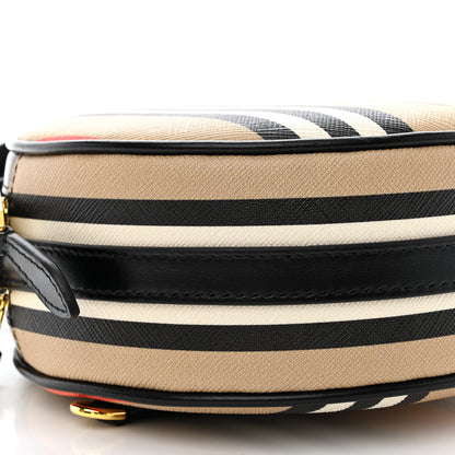 Burberry E-Canvas Calfskin Icon Stripe Louise Bag Archive Beige 10 of 11