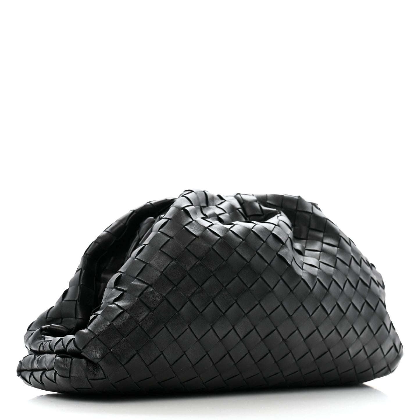 Nappa Maxi Intreccio The Pouch Oversized Clutch Black