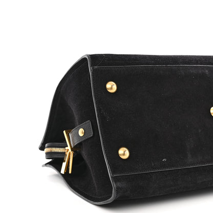 Saint Laurent Suede Medium Classic Y Cabas Black 7 of 12