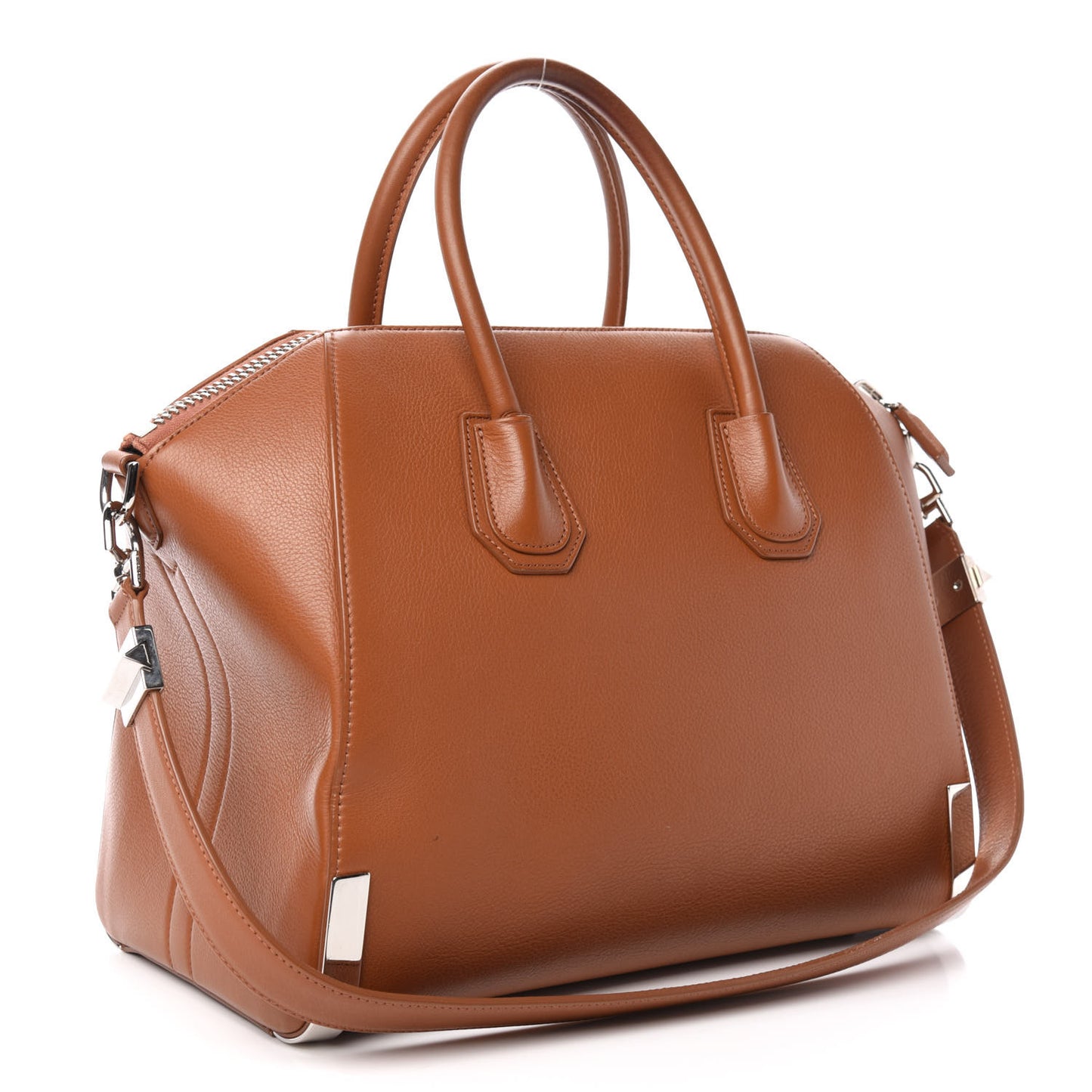 Calfskin Metal Corners Medium Antigona Brown