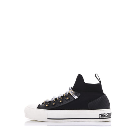 Christian Dior Technical Mesh Calfskin Womens Walk'N'Dior High Top Sneaker 36.5 Black 1 of 7