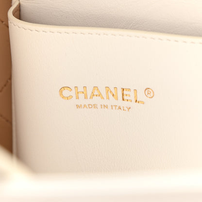 Chanel Calfskin Large Serial Shopper Tote White 6 of 10