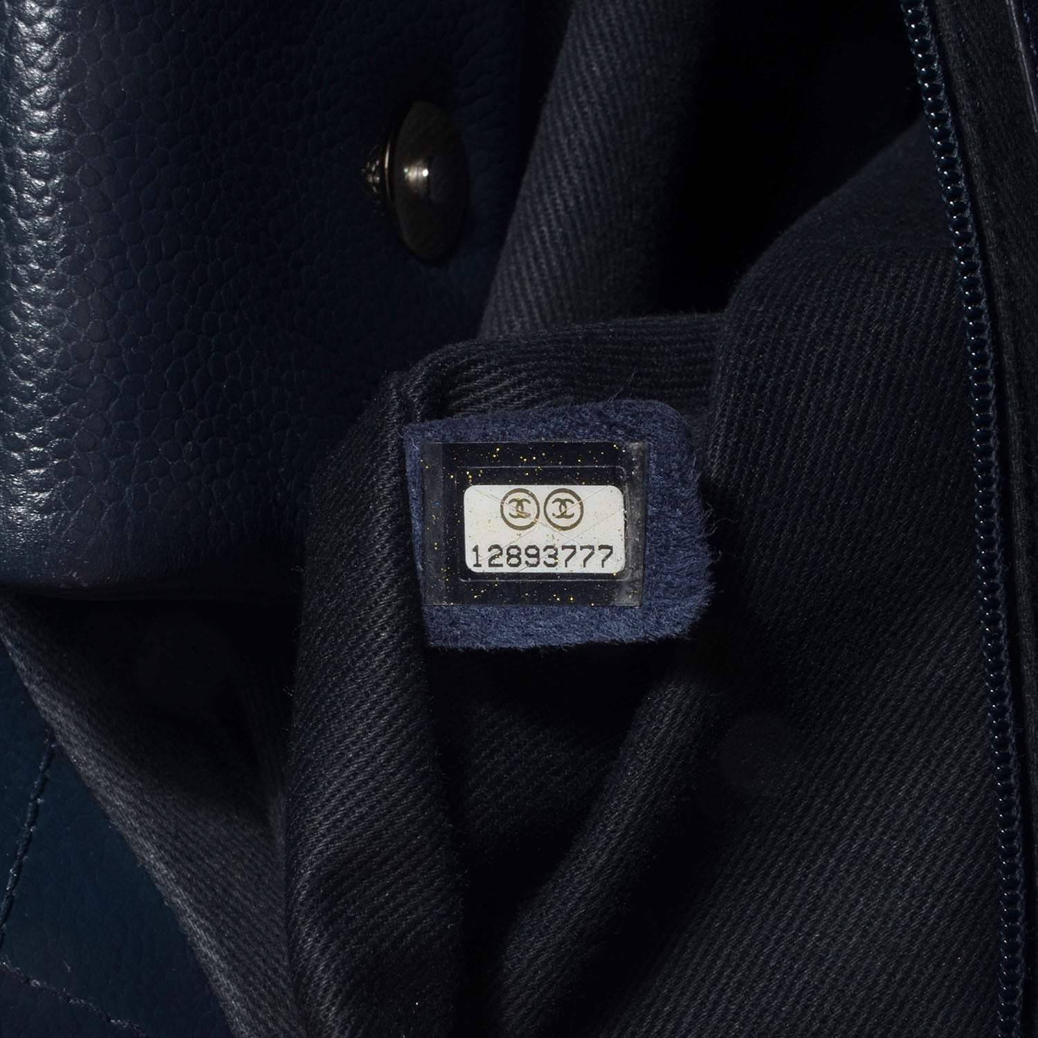 Chanel Caviar Executive Cerf Shopper Tote Navy 7 of 7
