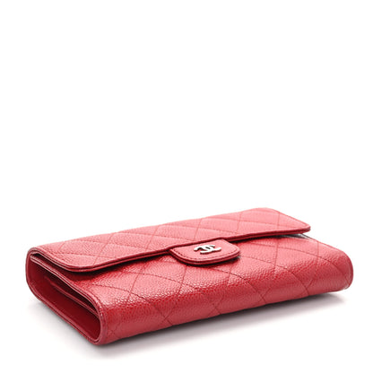 Chanel Caviar Quilted Large Flap Wallet Red 4 of 11