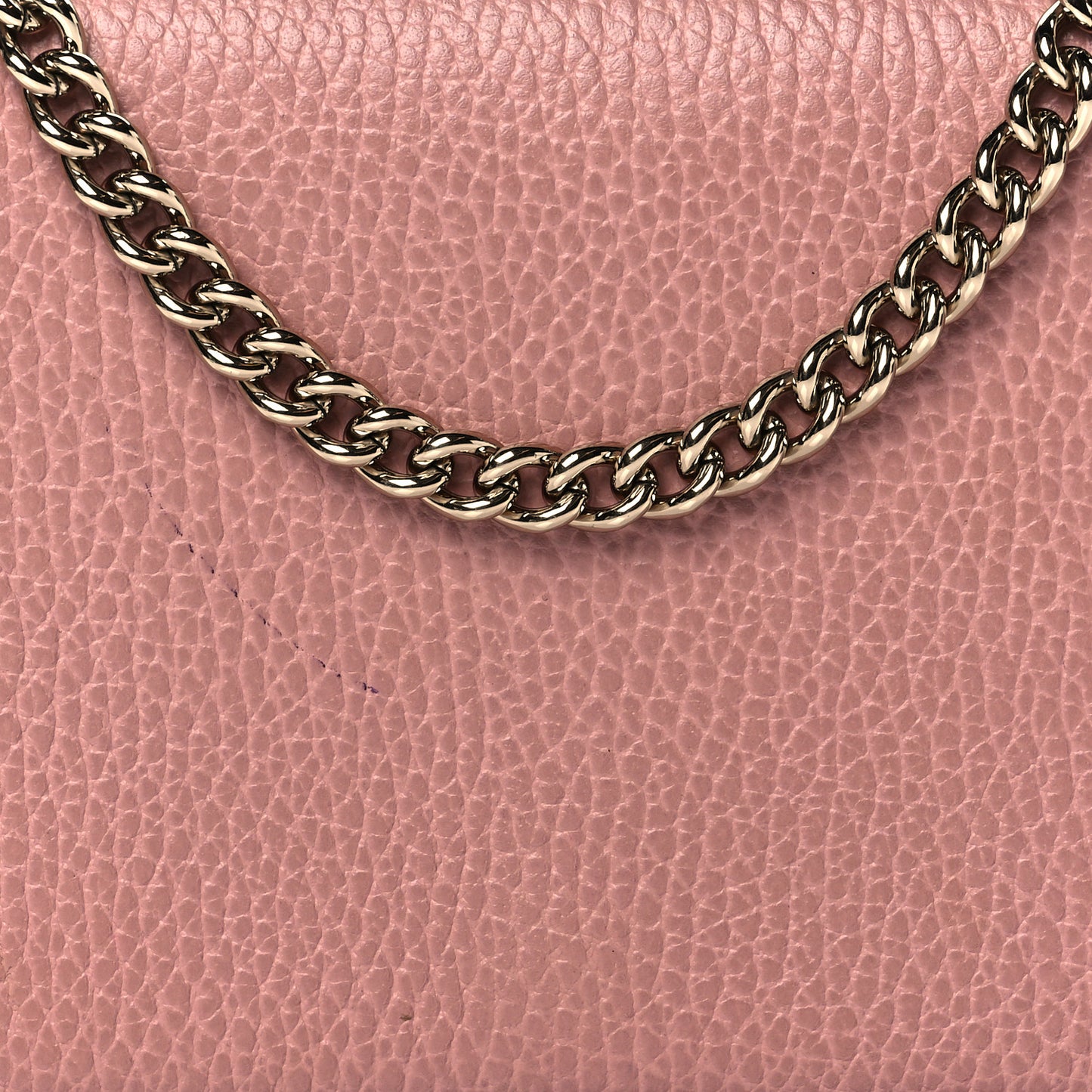 Dollar Calfskin Medium Betty Chain Wallet Soft Pink
