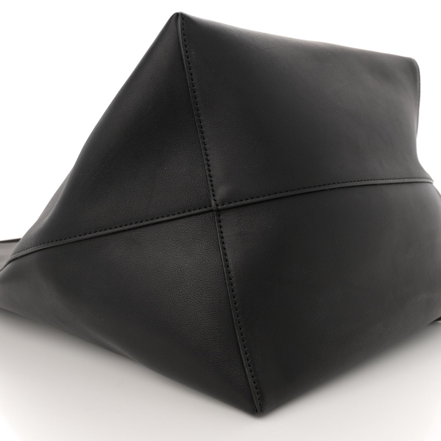 Polished Saddle Calfskin Large N/S Park Tote Black