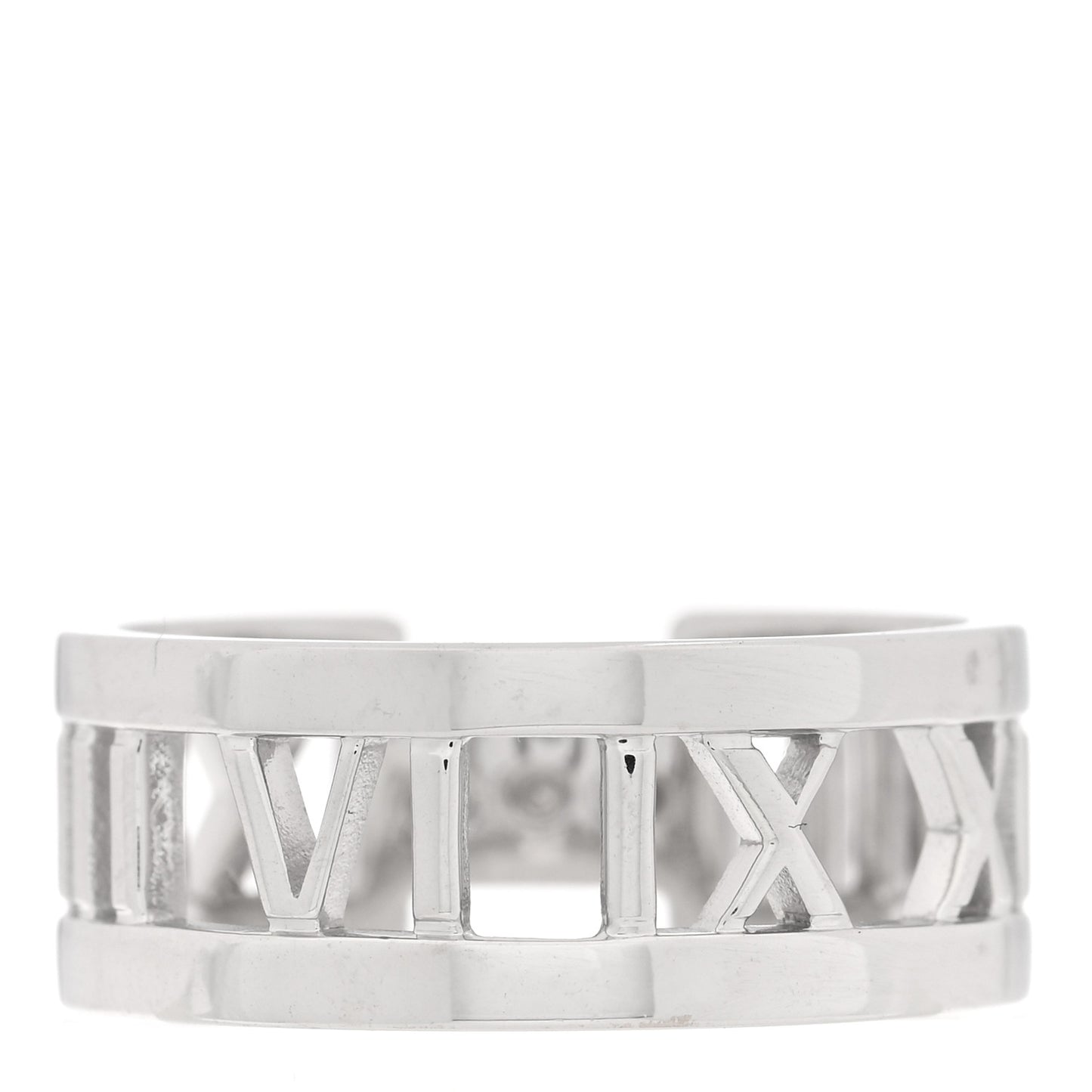 18K White Gold Diamond Open Atlas Ring 56 7.5