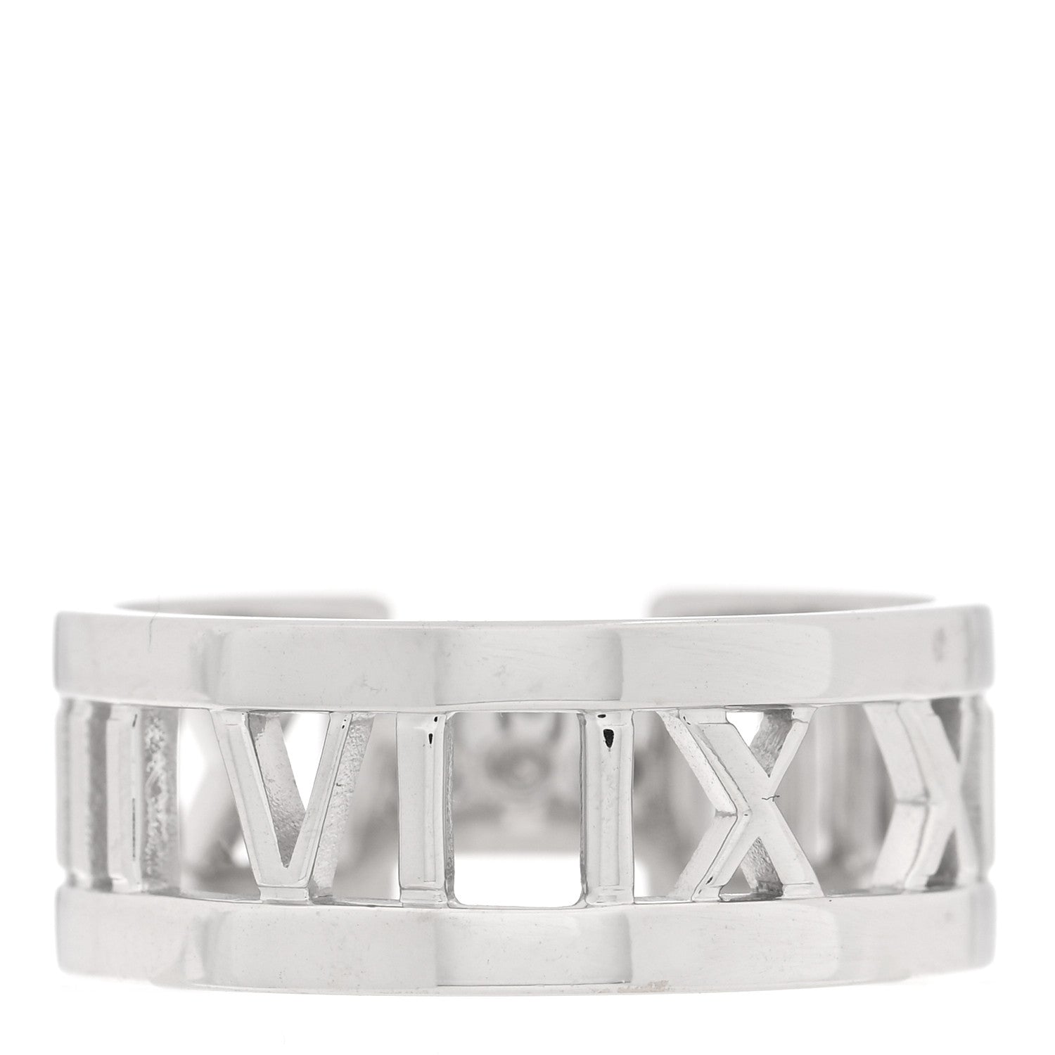 Tiffany 18K White Gold Diamond Open Atlas Ring 56 7.5 3 of 4