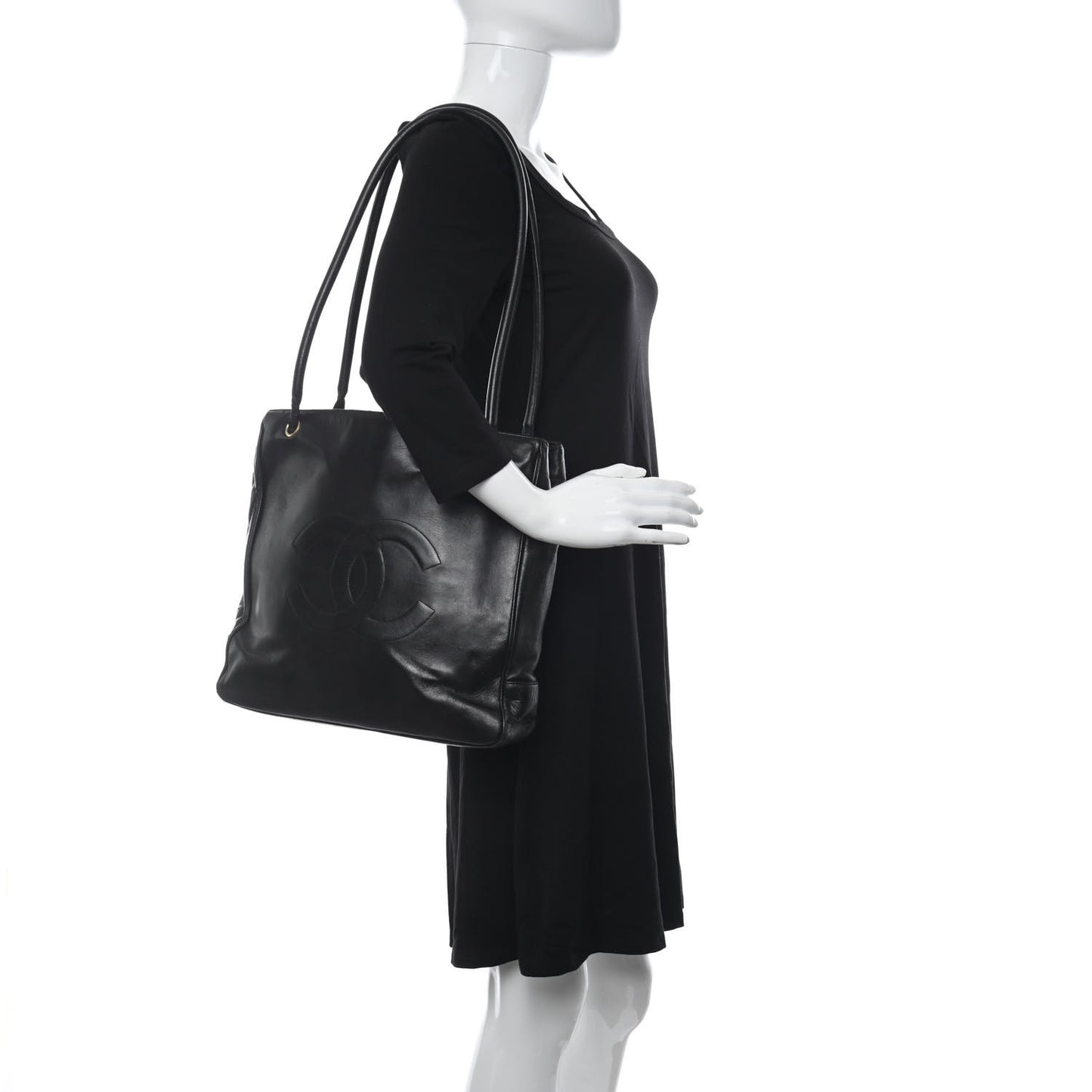 Lambskin CC Shoulder Bag Black