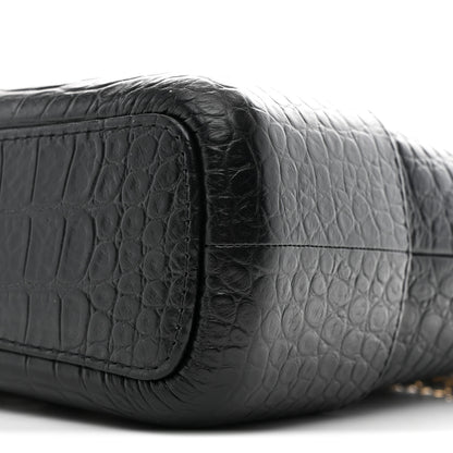 Chanel Crocodile Embossed Calfskin Medium Gabrielle Cocodile Hobo Black 10 of 10