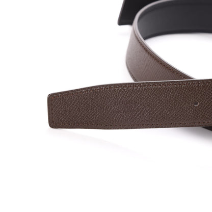 Hermes Swift Epsom 32mm Striee H Belt 90 Black Chocolate 5 of 8