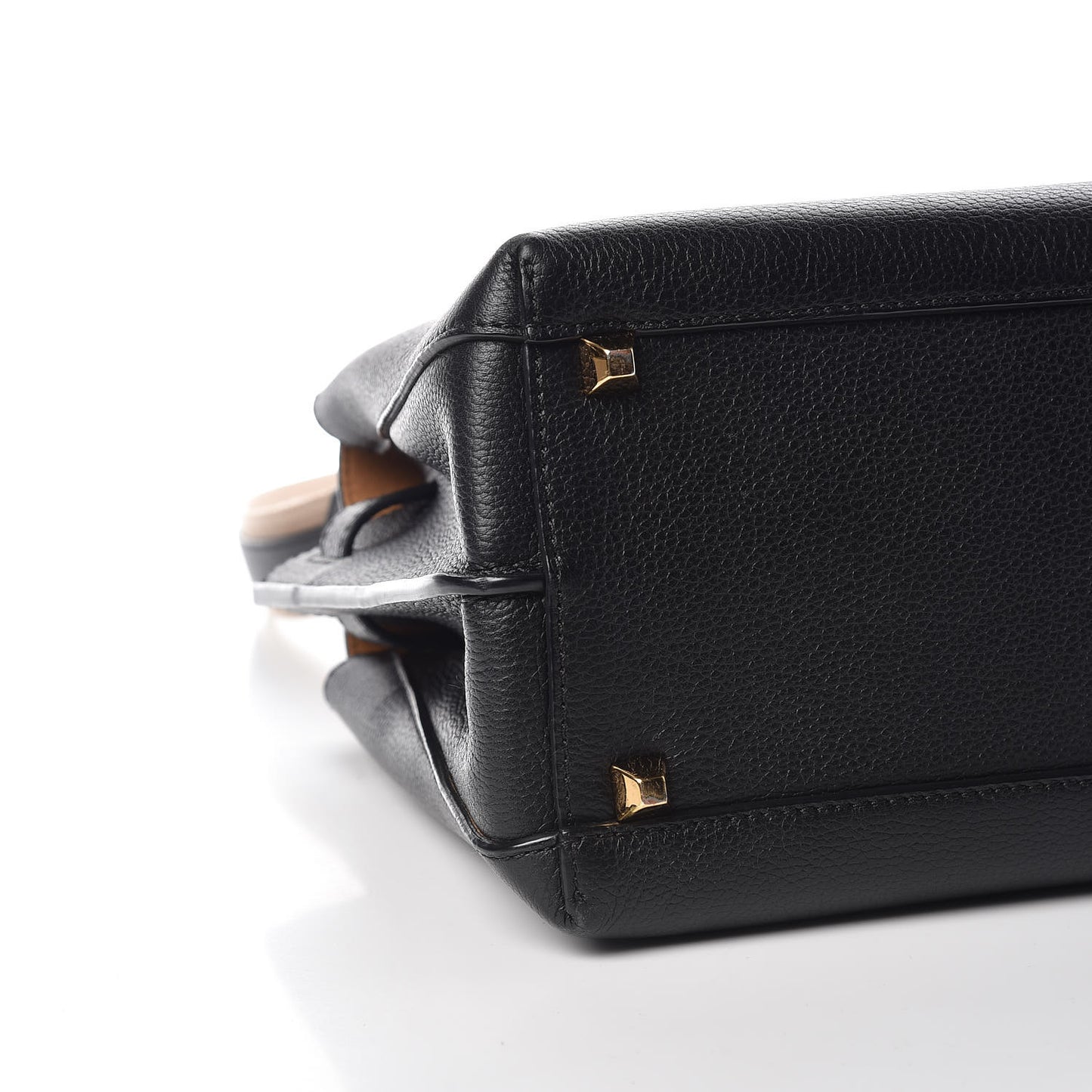 Grained Calfskin Medium Milla Tote Black