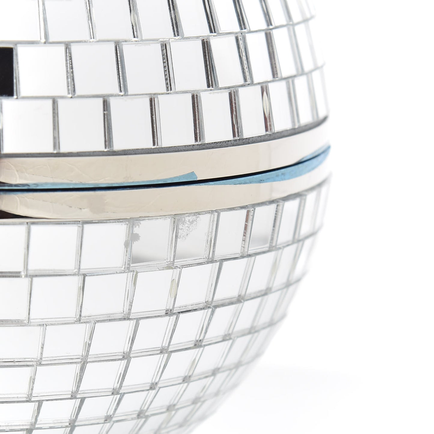 Crystal Embellished Disco Ball Secret and Diamonds Clutch Bag Silver