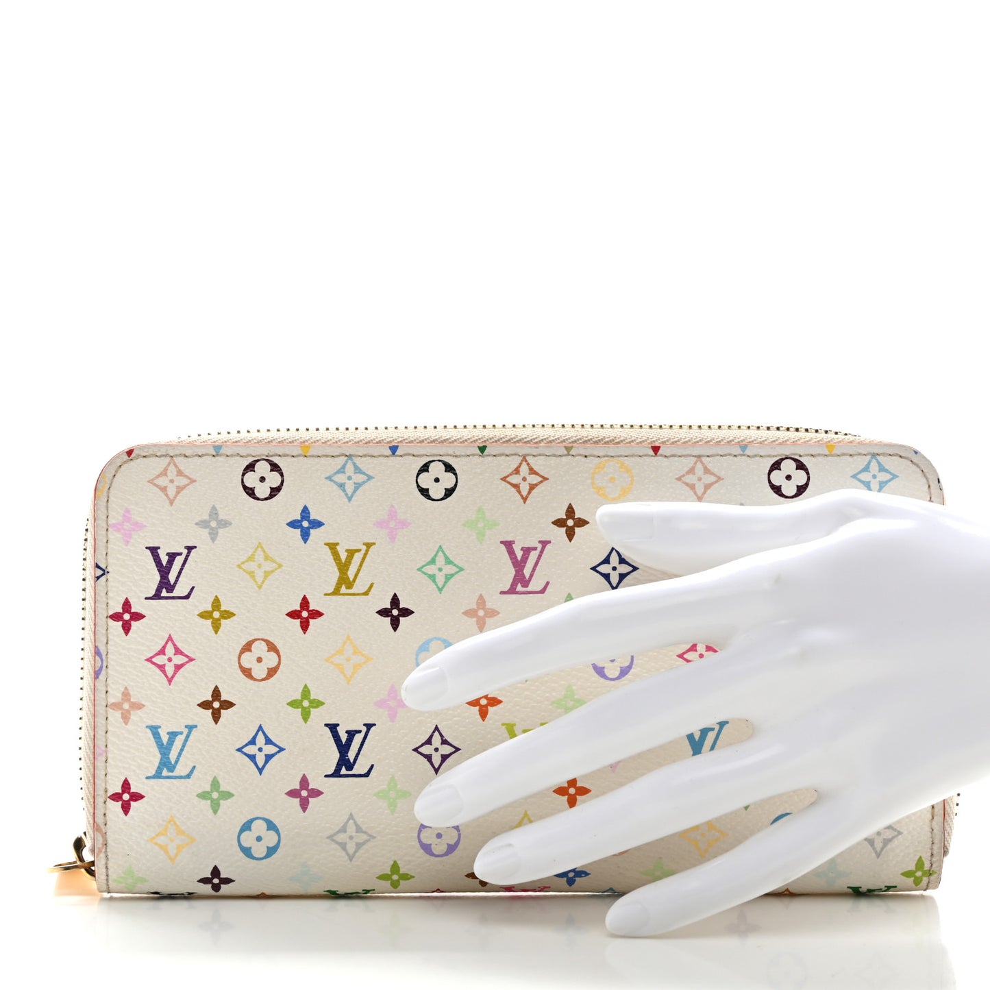 Monogram Multicolor Zippy Wallet White Litchi