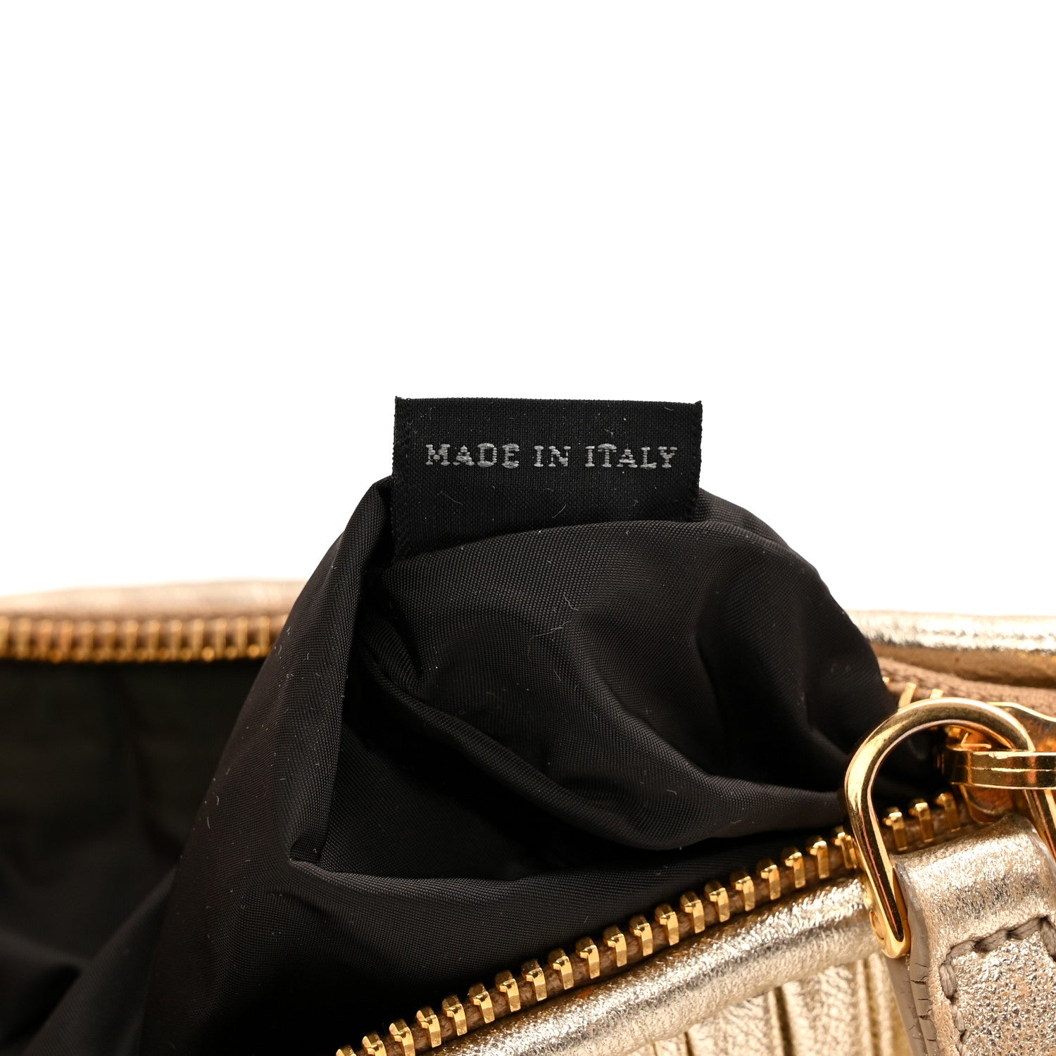 Miu Miu Metallic Nappa Plisse Long Clutch Gold 7 of 10