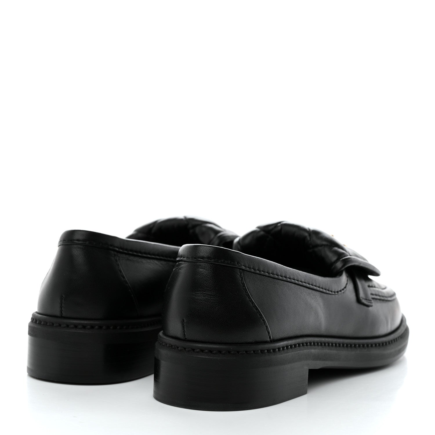 Chanel Lambskin Quilted CC Turnlock Loafers 35.5 Black 4 of 9