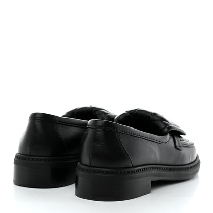 Chanel Lambskin Quilted CC Turnlock Loafers 35.5 Black 4 of 9