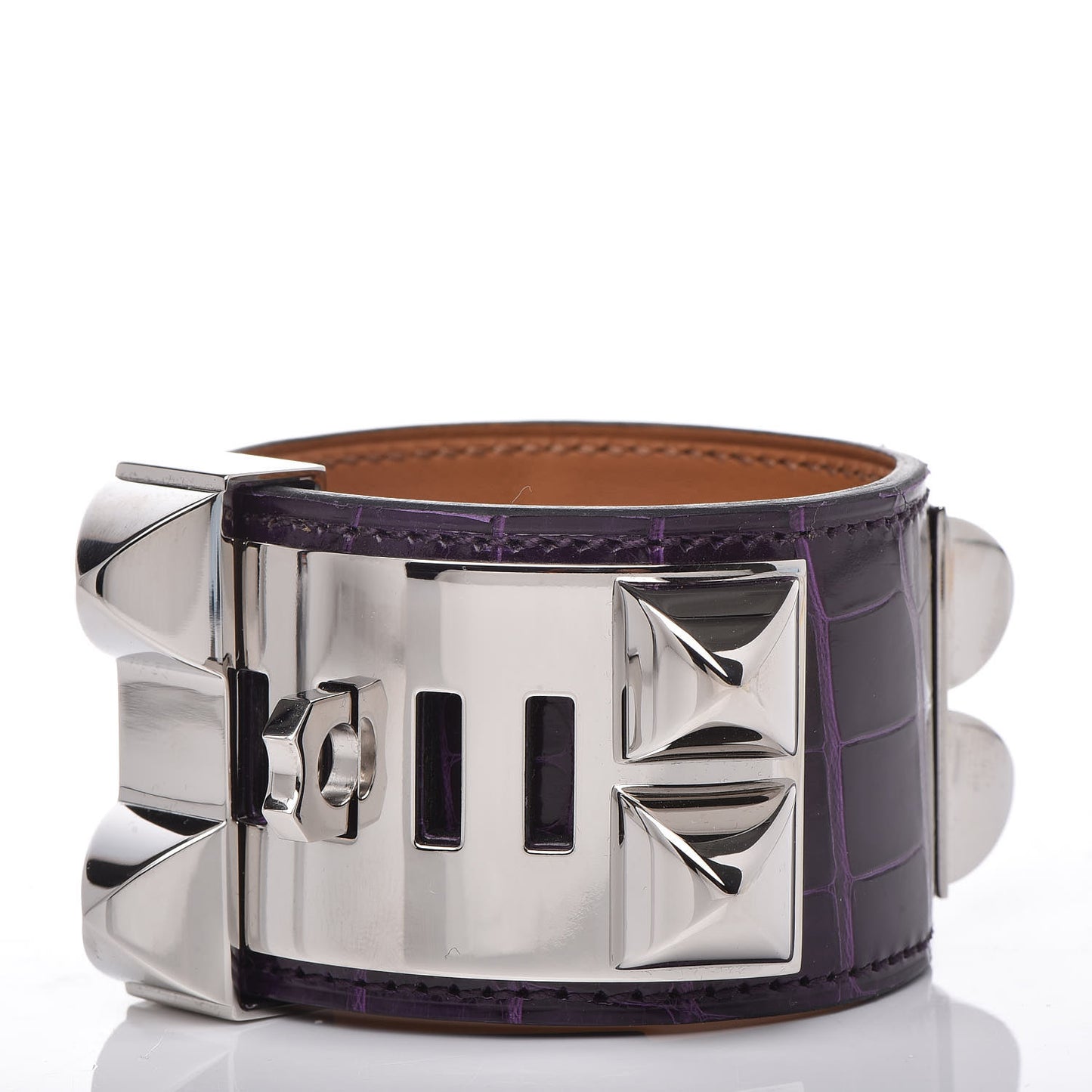 Shiny Alligator Collier De Chien CDC Bracelet T2 Amethyst