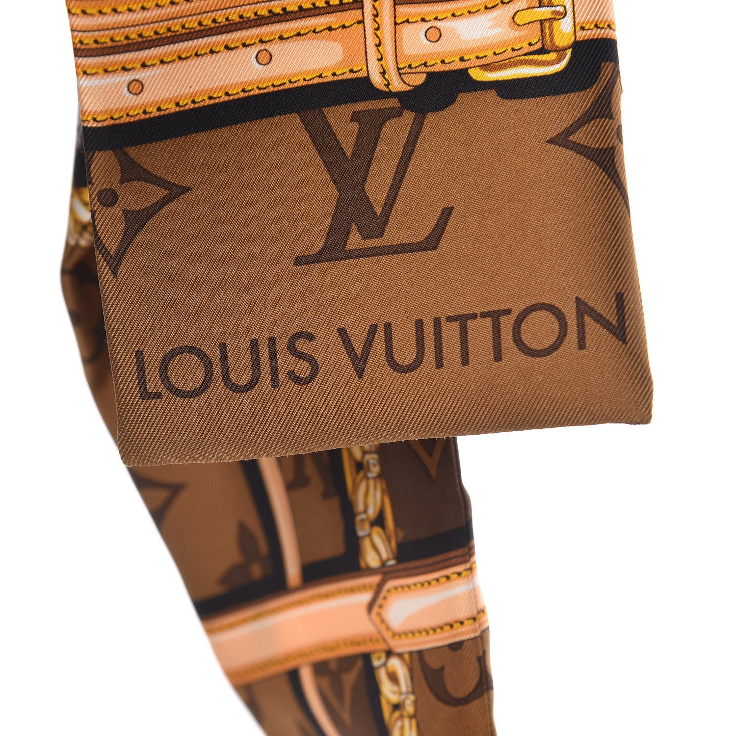 Louis Vuitton Silk Monogram Confidential Bandeau Brown 3 of 5