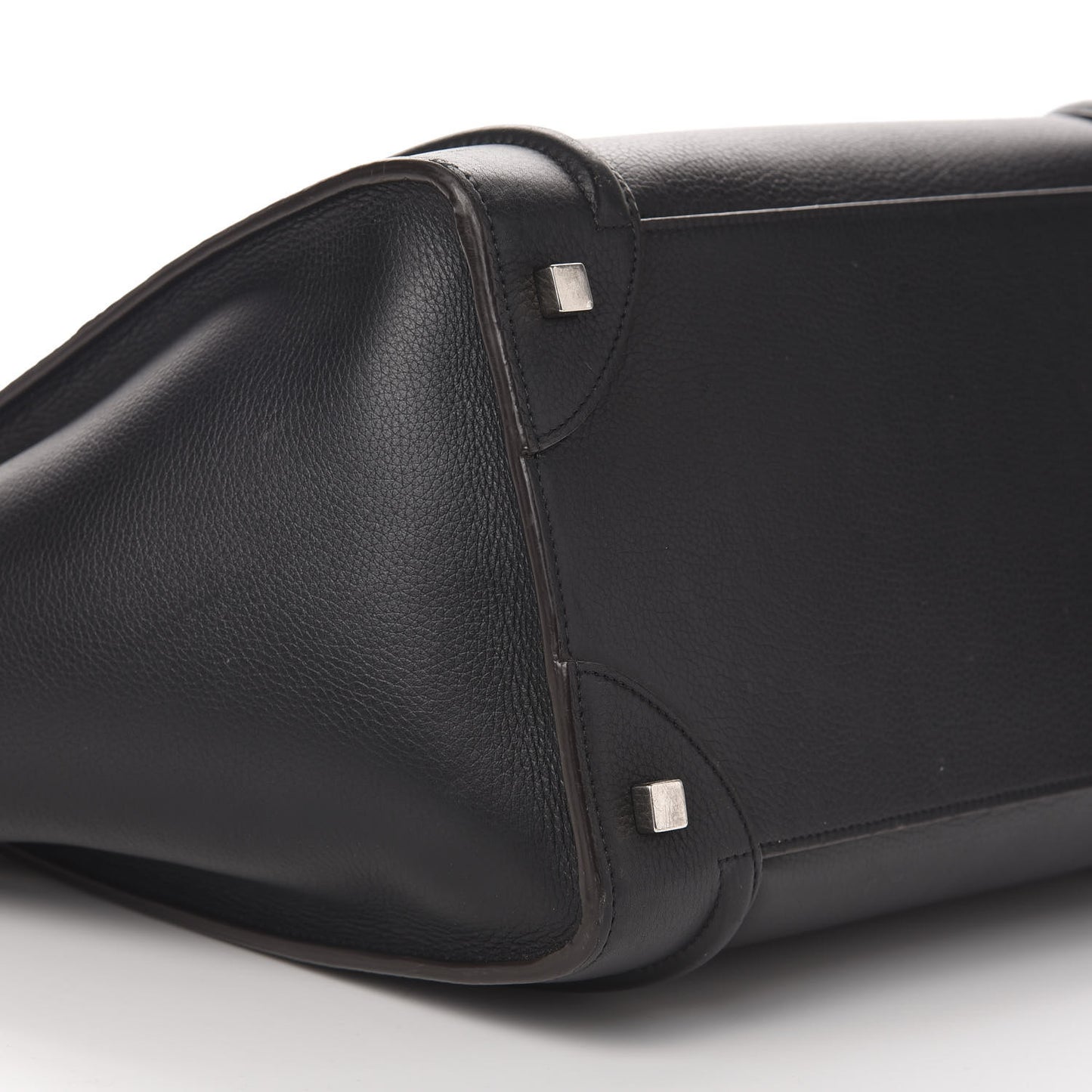 Drummed Calfskin Mini Luggage Black