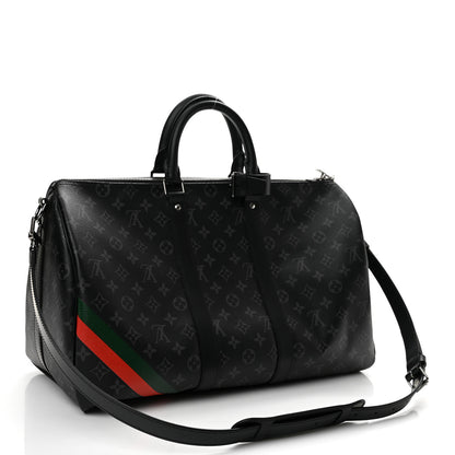 Louis Vuitton Monogram Eclipse Keepall Bandouliere 45 2 of 9