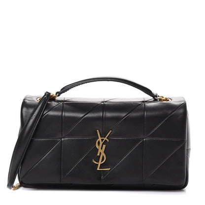 Saint Laurent Lambskin Patchwork Monogram Medium Jamie Black 1 of 11
