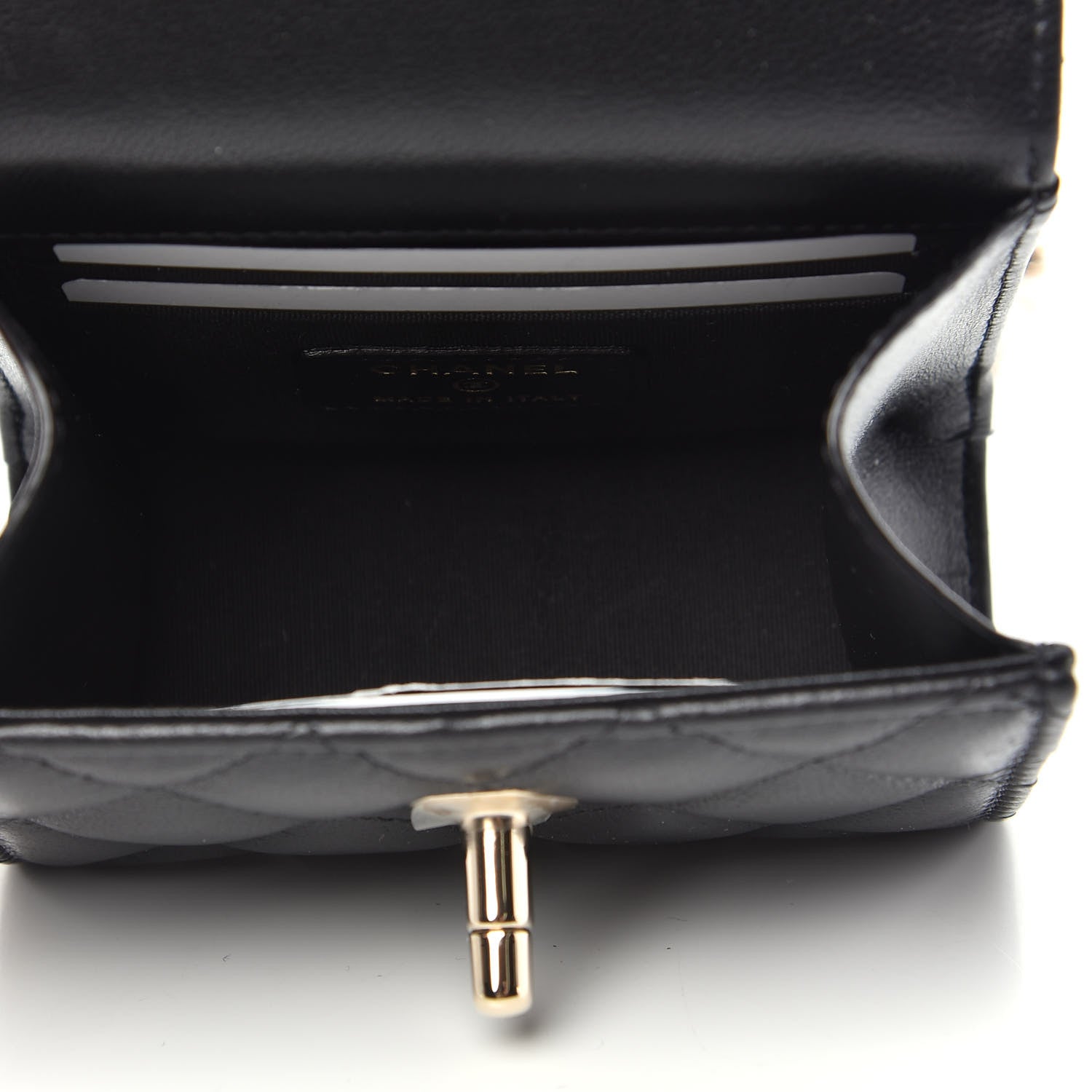 Chanel Lambskin Quilted Mini Trendy CC Chain Wallet Black 5 of 10