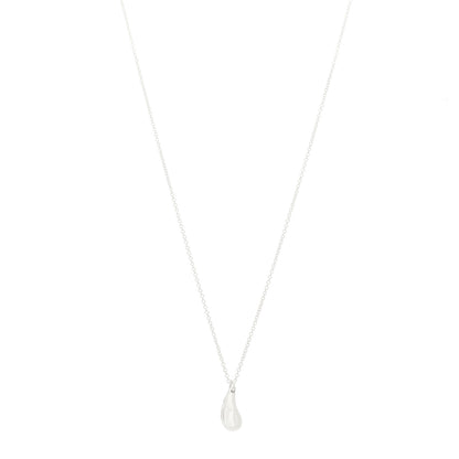 Tiffany Sterling Silver 12mm Elsa Peretti Teardrop Pendant Necklace 1 of 5