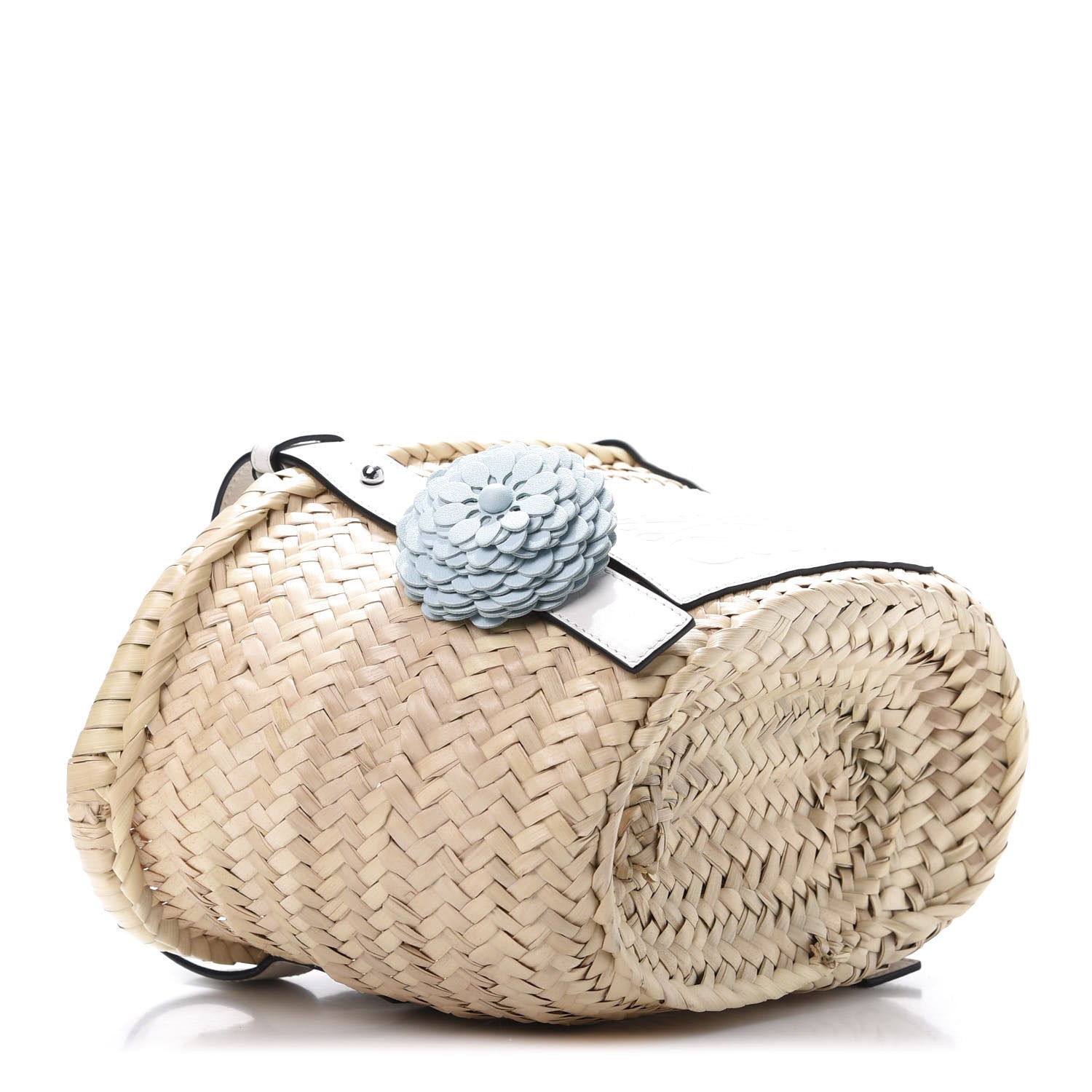 Loewe Raffia Small Basket Tote Bag Natural White 4 of 11