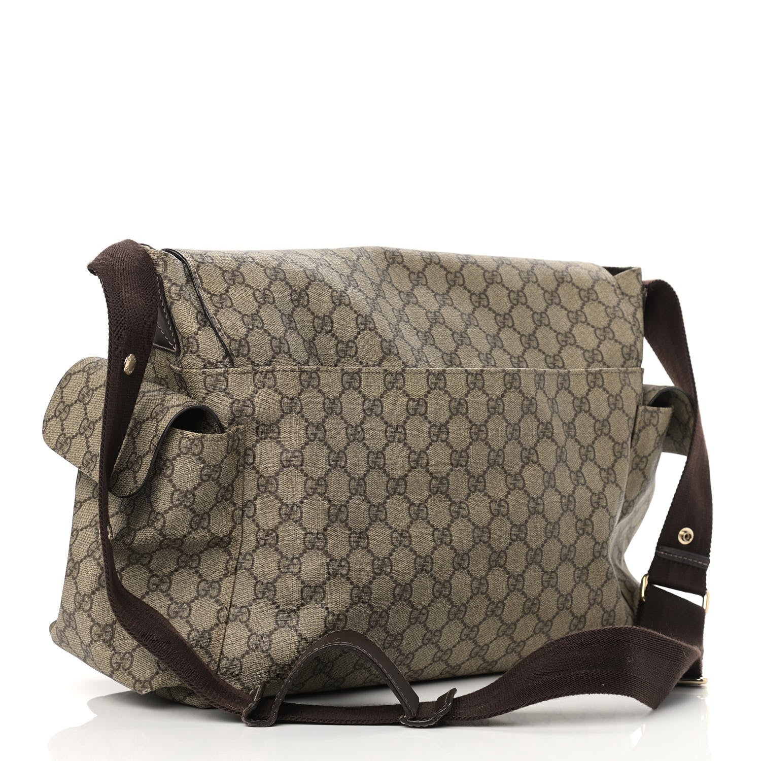 Gucci GG Plus Monogram Messenger Diaper Bag Dark Brown 4 of 18