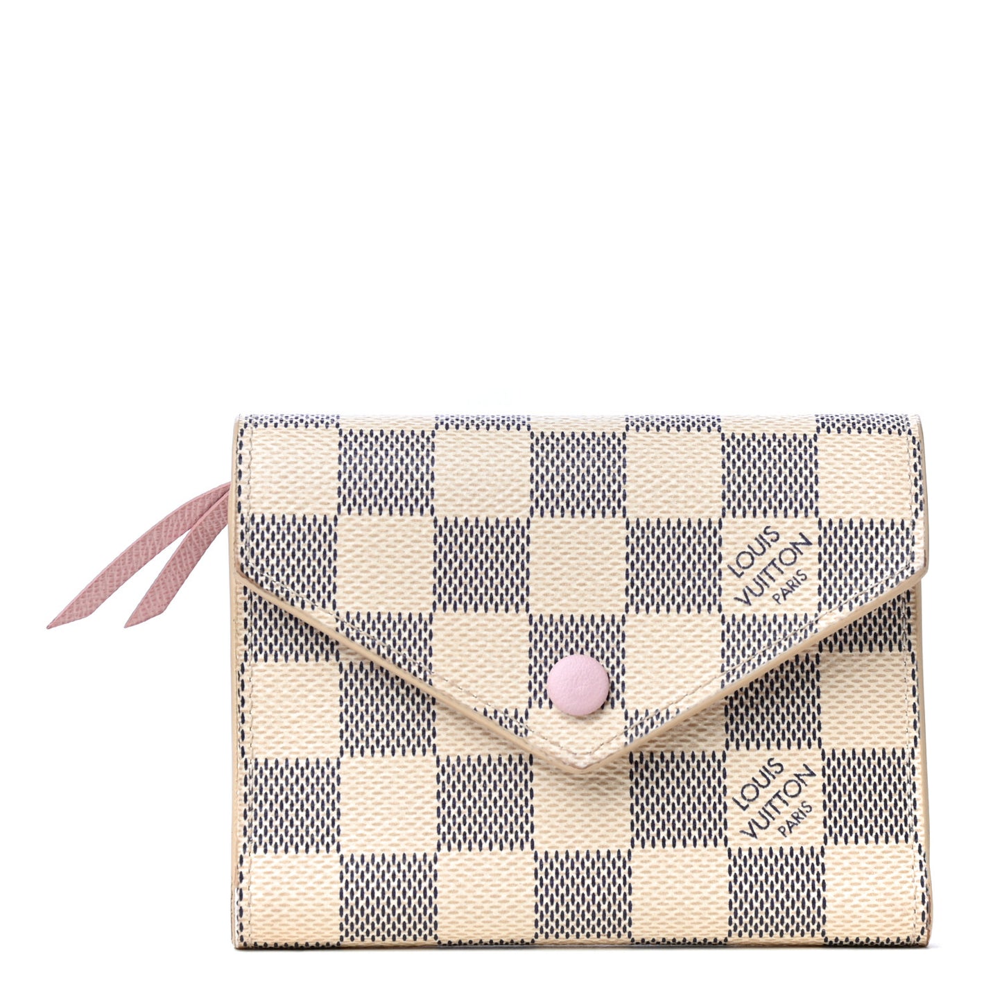 Damier Azur Victorine Wallet Rose Ballerine