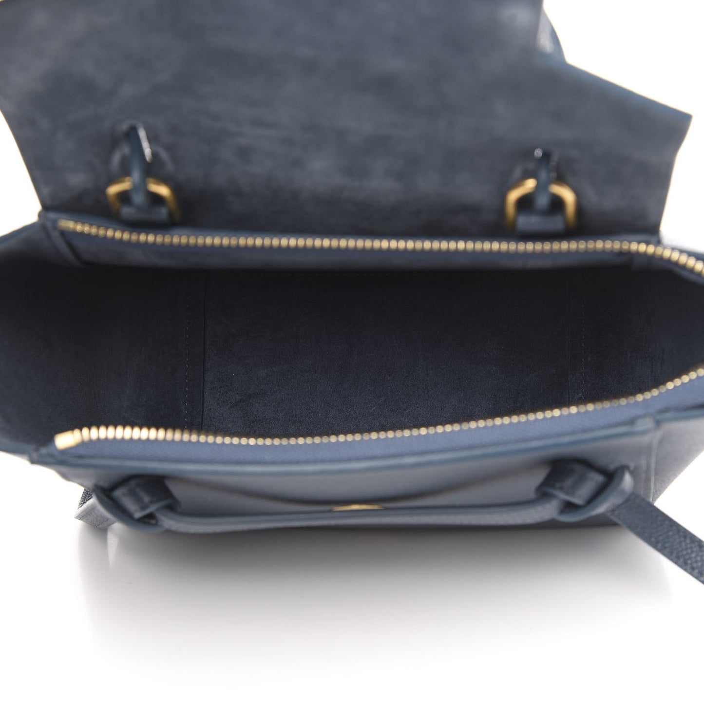 Baby Grained Calfskin Nano Belt Bag Abyss Blue