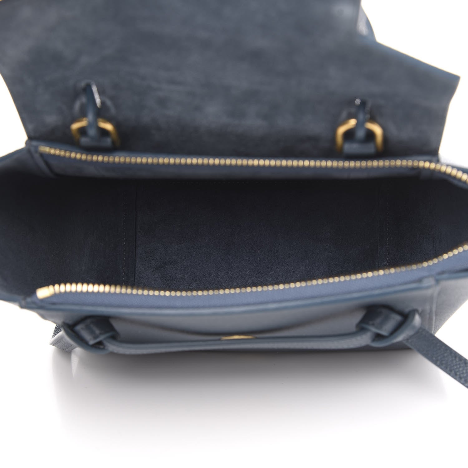 Celine Baby Grained Calfskin Nano Belt Bag Abyss Blue 6 of 10