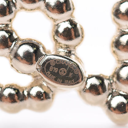 Chanel Metal Glass Swirling Pearls Brooch Pin Gold 4 of 5