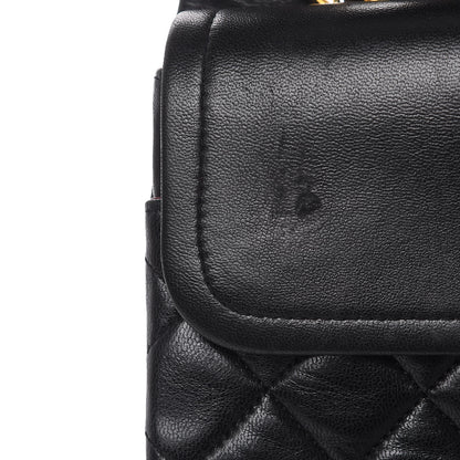 Chanel Lambskin Quilted Medium Double Flap Black 13 of 14