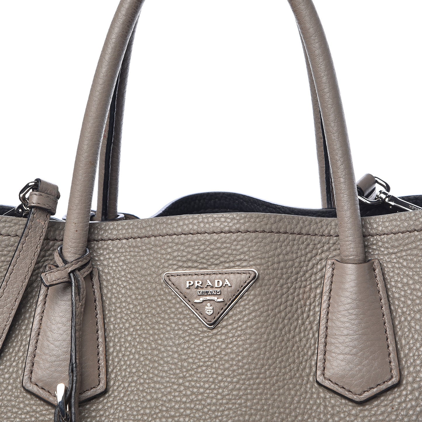 Vitello Daino Small Double Bag Argilla Black