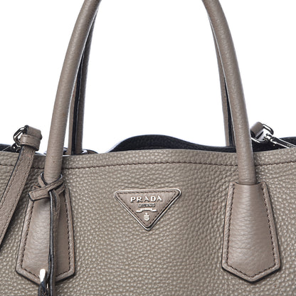 Prada Vitello Daino Small Double Bag Argilla Black 19 of 23