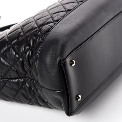 Chanel Aged Calfskin Quilted Be CC Tote Black 13 of 19