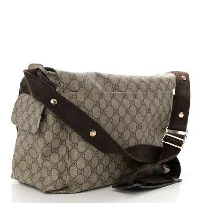 Gucci GG Plus Monogram Messenger Diaper Bag Dark Brown 4 of 12
