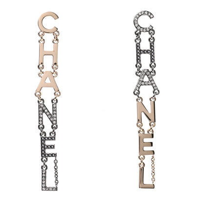 Chanel Crystal Pearl Chanel Bright Young Things Earrings Gold Ruthenium 1 of 4